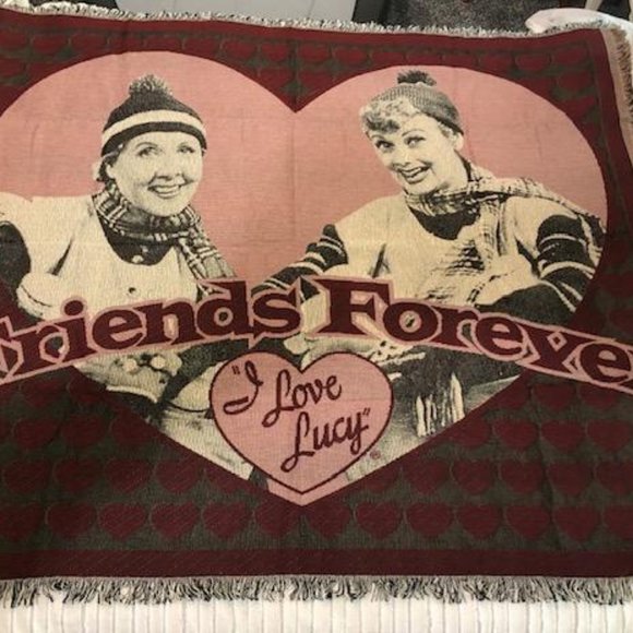 Lucy Other - Last One - NEW Vintage Rare I Love Lucy "Friends Forever" Throw Blanket